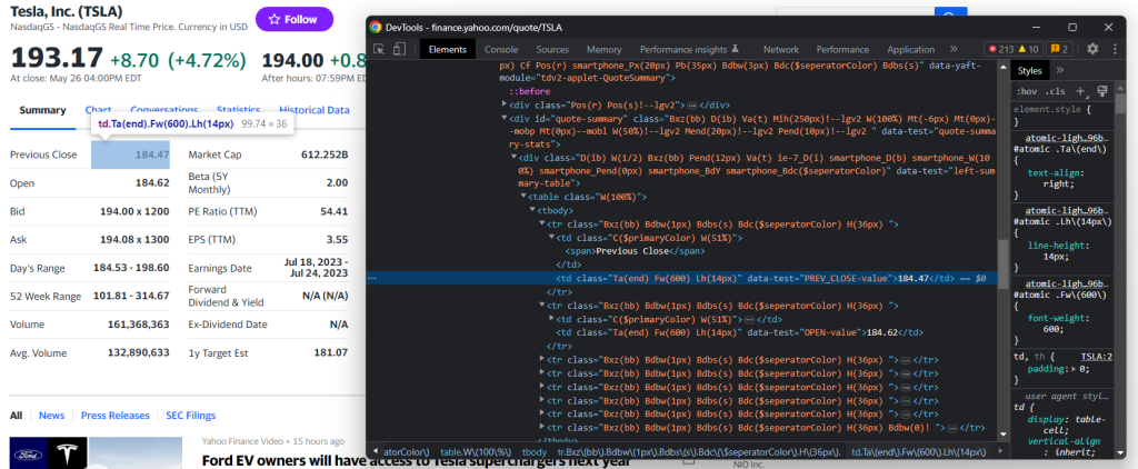 How to Scrape Yahoo Finance - 2023 Guide