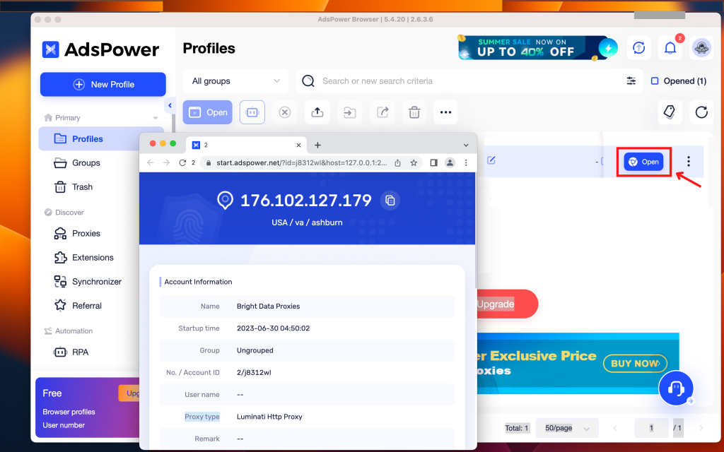 Start using Adspower with Bright DAta proxies