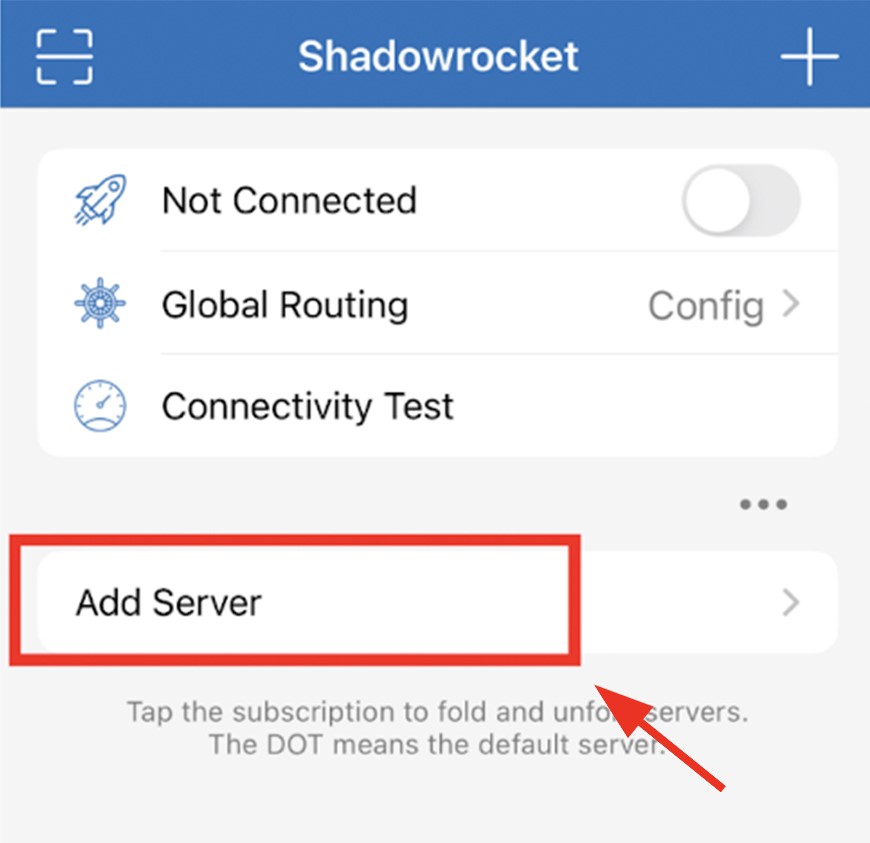 shadowrocket add server