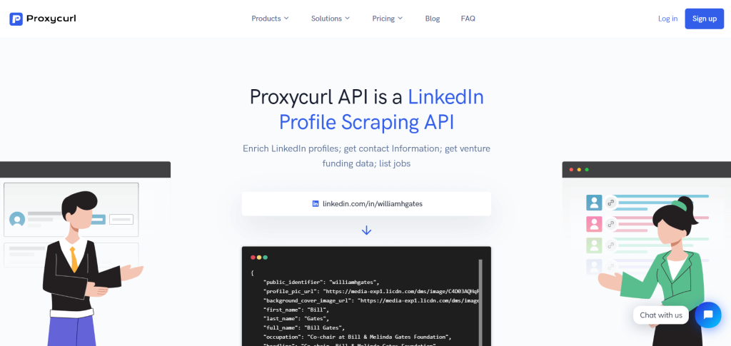 API de scraping LinkedIn de Proxycurl