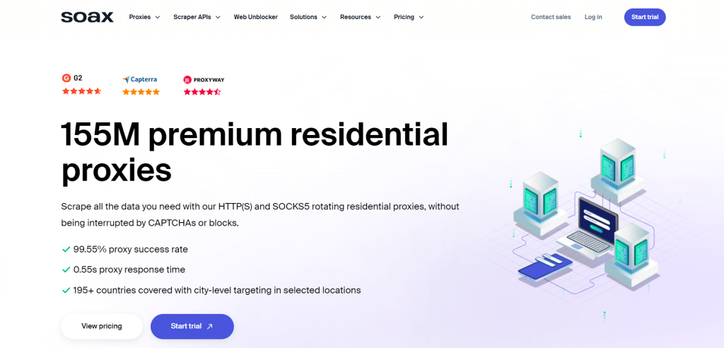 Soax's residential proxies