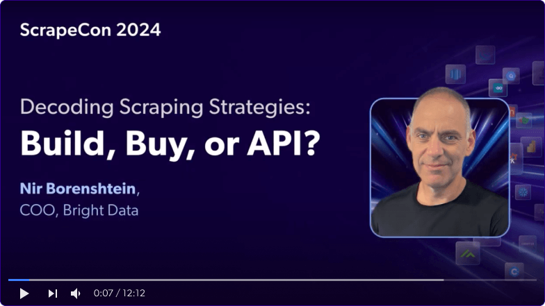 ScrapeCon 2024: Decoding Scraping Strategies talk thumbnail.