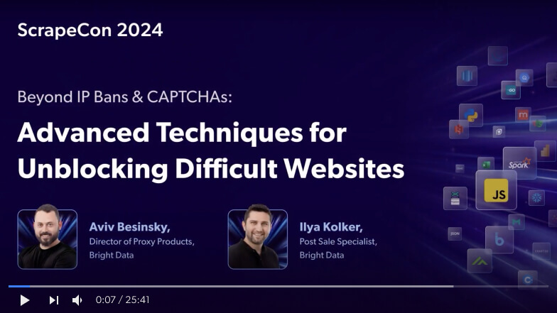 ScrapeCon 2024, Advanced Techniques for Unblocking Difficult Websites.
