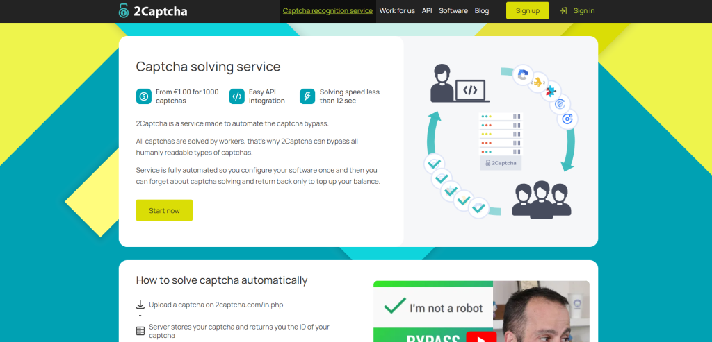 Image of the 2Captcha service