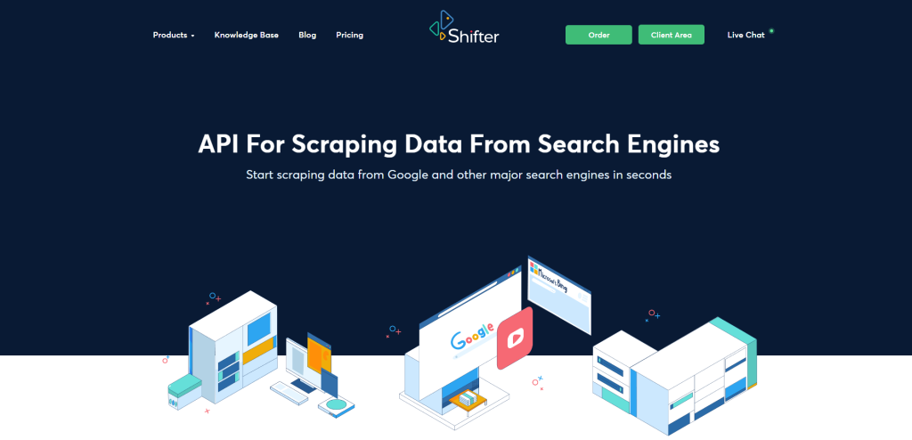 Shifter search engines scraper page