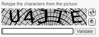 Text CAPTCHA example