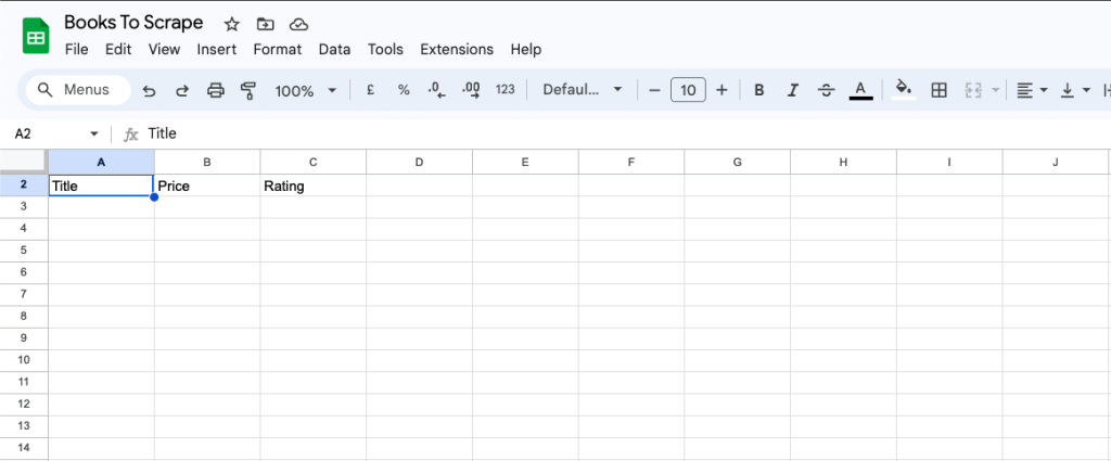 Add columns to Google Sheets