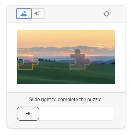 Puzzle CAPTCHA example