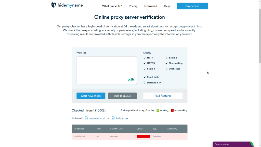 hidemy.name proxy checker