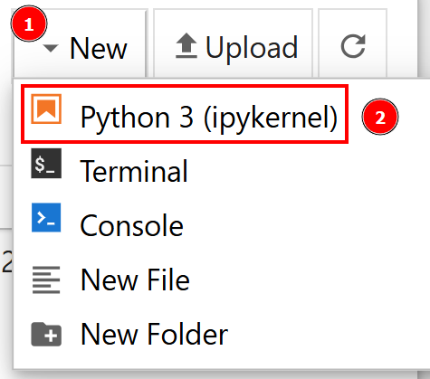 Creación de un nuevo archivo Jupyter Notebook