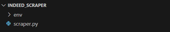 the new scraper.py file in the project directory