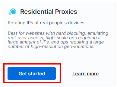 Residential proxies