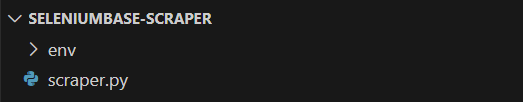 Creating a new scraper.py file in the project's folder