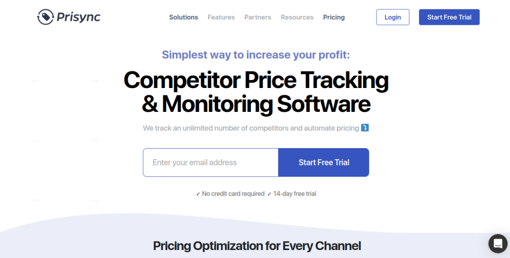 Prisync price tracking tool