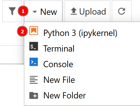 Creating a new Jupyter Notebook file